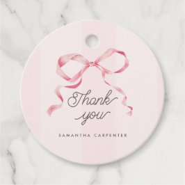 ピンクの弓の小悪魔 フォト 卒業パーティー フェイバータグ