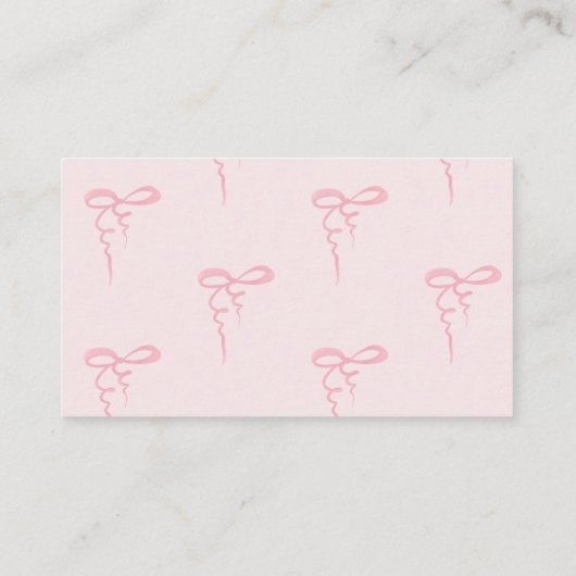 ピンクの弓の波状瓶の中の弓の数 エンクロージャーカード (裏面)