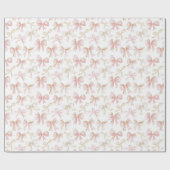 ピンクの弓の誕生日 ラッピングペーパー (フラット)