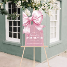ピンクの弓の赤ちゃん女の子 エレガント ベビーシャワー ウェルカム