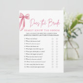 ピンクの弓は花嫁が本当に新郎のゲームを知っている 招待状 (スタンド正面)