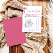 ピンクの弓は花嫁が本当に新郎のゲームを知っている 招待状