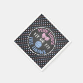 ピンクの弓またはフリーパーティーナプキンをスロー。 スタンダードカクテルナプキン (角)