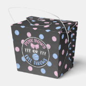 ピンクの弓またはフリー投げジェンダーのリビールボックス フェイバーボックス (裏面サイド)