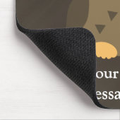 ピンクの弓を持つかわいい女の赤ちゃんのフクロウ マウスパッド (コーナー)