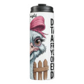 ピンクの弓を持つダチョウ タンブラー (正面)