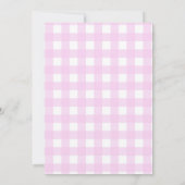 ピンクの弓アーチ赤ちゃんシャワー付きカボチャ 招待状 (裏面)