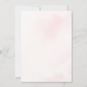 ピンクの弓オンクラウド9赤ちゃんシャワー 招待状 (裏面)