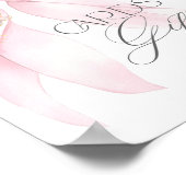 ピンクの弓カードとギフトベビーガールシャワー ポスター (角)