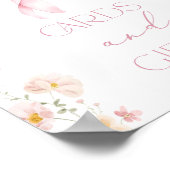 ピンクの弓カードとギフトベビーガールシャワー ポスター (角)