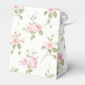 ピンクの弓ガール南名門私立校風の赤ちゃんシャワー フェイバーボックス (裏面サイド)