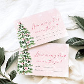 ピンクの弓クリスマスいくつ弓ベビーシャワーゲーム 招待状