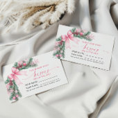 ピンクの弓クリスマスどのように多くのキスゲームカード プレイスカード