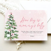 ピンクの弓クリスマスどのように大きいママの腹のゲーム 招待状