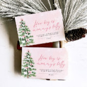 ピンクの弓クリスマスどのように大きいママの腹のゲーム 招待状