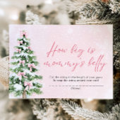 ピンクの弓クリスマスどのように大きいママの腹のゲーム 招待状
