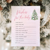 ピンクの弓クリスマスウィーズベビーアドバイスゲーム 招待状