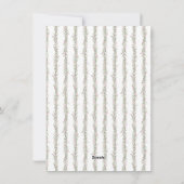 ピンクの弓グリーンガーランドクリスマスフォト シーズンカード (裏面)