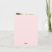 ピンクの弓コケットのクリスマスフォト シーズンカード (裏面)