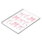 ピンクの弓ノート ノートブック (左側)