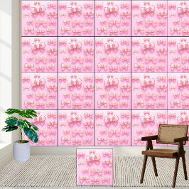 ピンクの弓パターンかわいい美学 壁紙