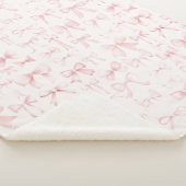 ピンクの弓パターン シェルパブランケット (3/4)