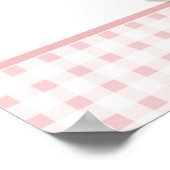 ピンクの弓ベビーシャワー歓迎サイン ポスター (角)