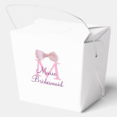 ピンクの弓モノグラムの花嫁のモダンラスガーリートl フェイバーボックス (裏面)