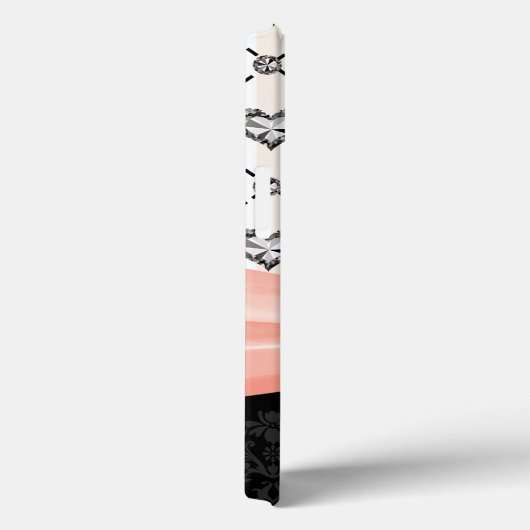 ピンクの弓ラインストーンのハート Case-Mate iPhoneケース (裏面 / 右)