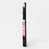 ピンクの弓ラインストーンのハート Case-Mate iPhoneケース (裏面/左)