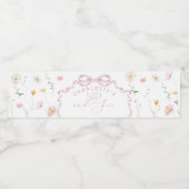 ピンクの弓ワイルドフラワーの園芸を見る ペットボトルラベル (シングルラベル)