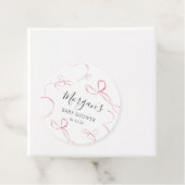 ピンクの弓紙プレート、弓テーマ装飾 フェイバータグ (インサイチュ)