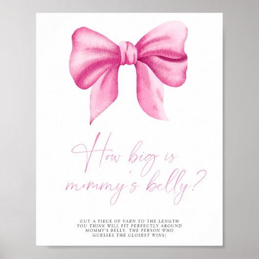 ピンクの弓 – どのように大きいママの腹のゲーム ポスター (正面)