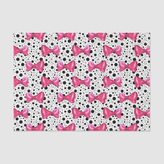 ピンクの弓(デザイン30ピンクシリーズ) 薄葉紙 (正面)