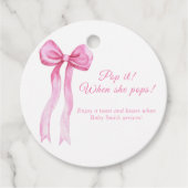 ピンクの弓 – 彼女ポップ・アートのがポップするとき フェイバータグ (正面)