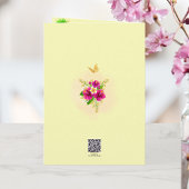 ピンクの弓 熱帯の花の母の日 オーダーメイド シーズンカード