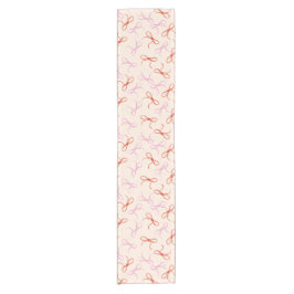 ピンクの弓 – 赤名門私立校風のとピンクのコケットの美学 ショートテーブルランナー