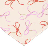 ピンクの弓 – 赤名門私立校風のとピンクのコケットの美学 ショートテーブルランナー (コーナー)
