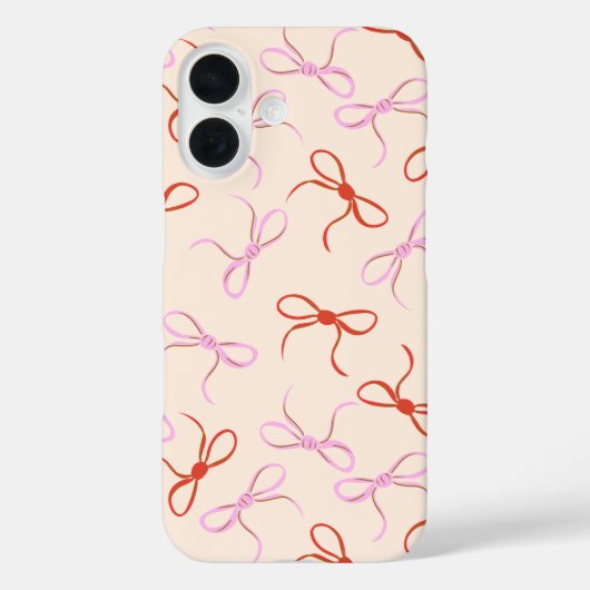 ピンクの弓 – 赤名門私立校風のとピンクのコケットの美学 Case-Mate iPhoneケース (裏面)