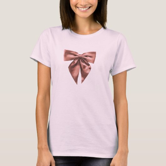 ピンクの弓 Tシャツ (正面)