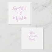 ピンクの引用文ノートカード ノートカード (正面/裏面)