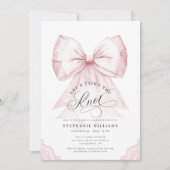 ピンクの彼女が結婚する ブライダルシャワー 招待状 (正面)