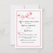 ピンクの彼女が結婚する ブーケの結婚前のお祝い 招待状 (正面)