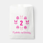 ピンクの復活祭2回目の誕生日 フェイバーバッグ (正面)