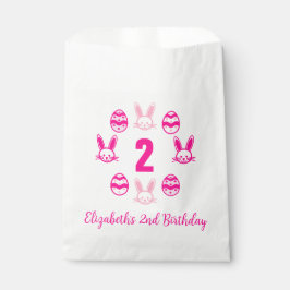 ピンクの復活祭2回目の誕生日 フェイバーバッグ