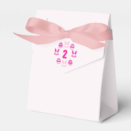 ピンクの復活祭2回目の誕生日 フェイバーボックス (正面サイド)