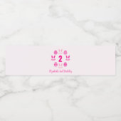 ピンクの復活祭2回目の誕生日 ペットボトルラベル (シングルラベル)