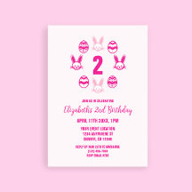 ピンクの復活祭2回目の誕生日