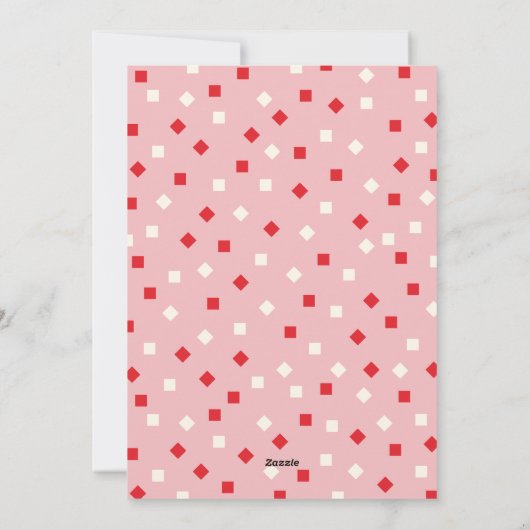 ピンクの応援から2024クリスマスホリデーフォトカード シーズンカード (裏面)