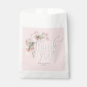 ピンクの恋しく思小さなOnederful Baby Girl 1st birthday フェイバーバッグ (正面)